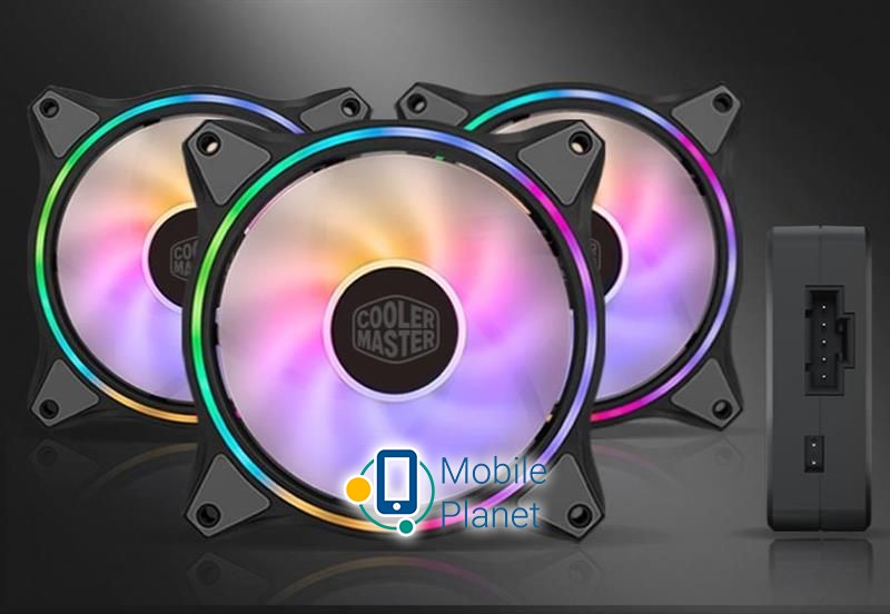 Cooler Master MasterFan MF120 Halo 3in1 ARGB Sync+Wired ARGB Controller (MFL-B2DN-183PA-R1) (UA) Тип: вентилятор; Призначення: