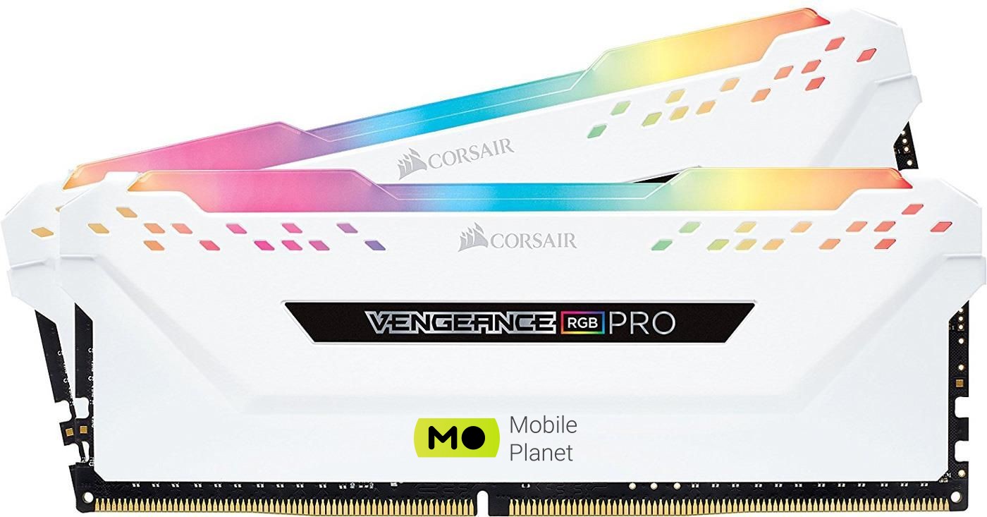 Corsair 16GB (2x8GB) 3200MHz CL16 Vengeance White RGB Pro (CMW16GX4M2C3200C16W) EU Місткість Загальна  16 Гб (2x8 Гб)