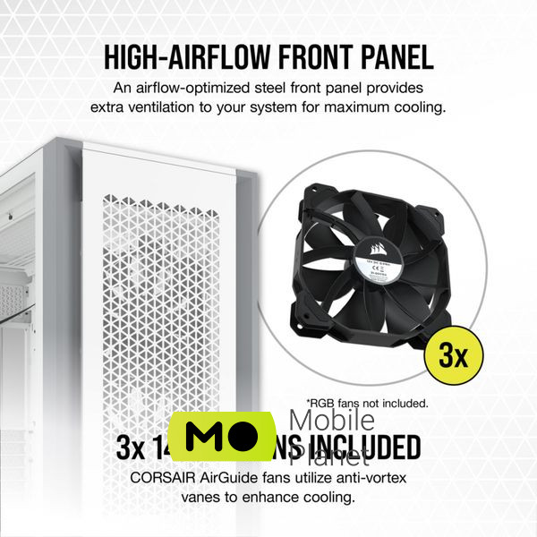 Corsair 7000D AIRFLOW White (CC-9011219-WW) (UA) Типорозмір Full Tower