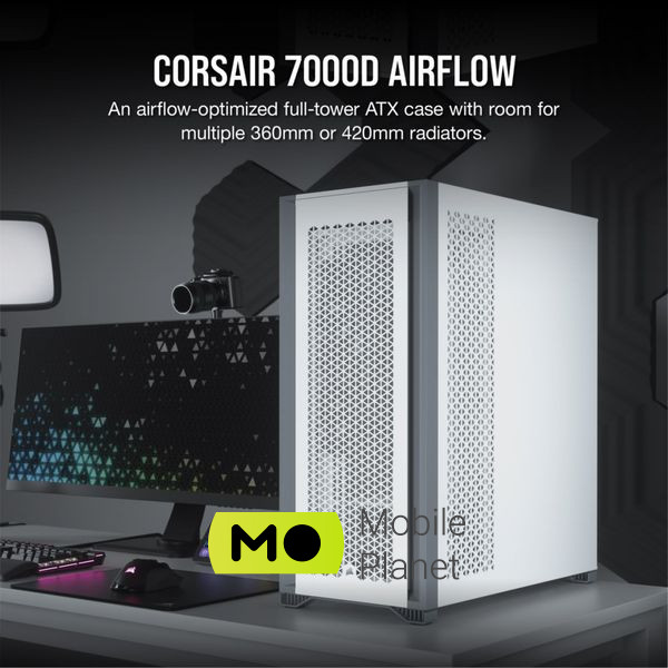 Corsair 7000D AIRFLOW White (CC-9011219-WW) (UA) Спосіб установки вертикальний