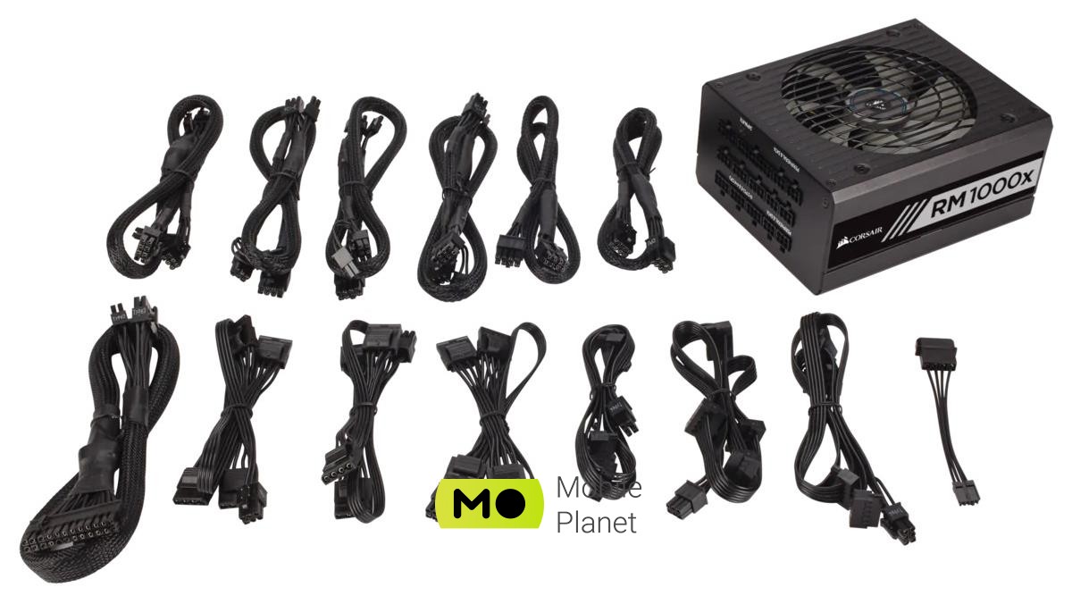 Corsair RM1000x 1000W 80 Plus Gold (CP-9020201-EU) EU Максимальная мощность, Вт: 1000;