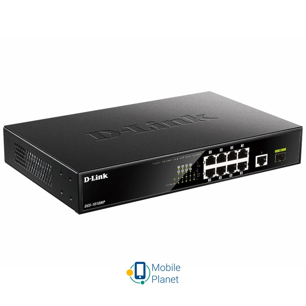 D-Link DGS-1010MP (UA) Тип: некерований; Форм-фактор: в