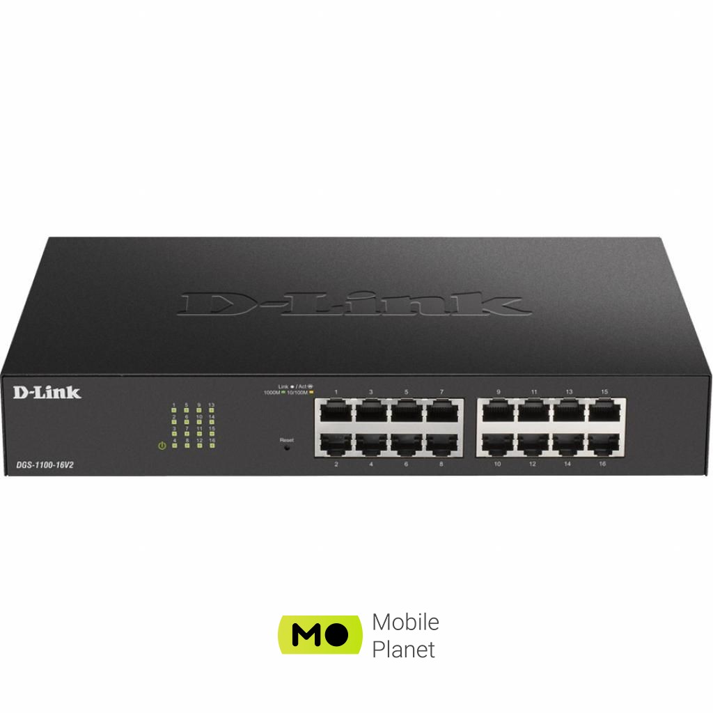 D-Link DGS-1100-16V2 (UA) Форм-фактор у стійку