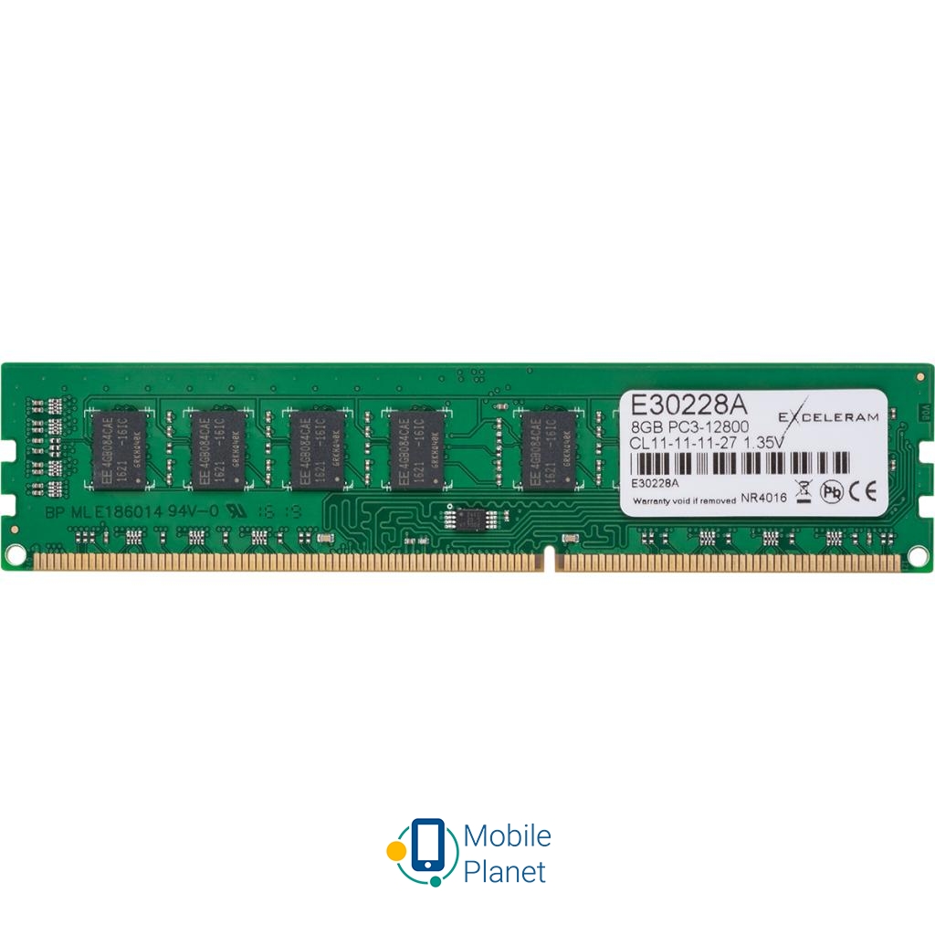 DDR3 8GB 1600 MHz eXceleram (E30228A) (UA) Кількість модулів у наборі  1 