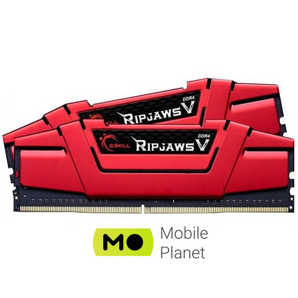 DDR4 8GB (2x4GB) 2400 MHz RIPJAWS V RED G.Skill (F4-2400C17D-8GVR) (UA) Об'єм пам'яті 8 ГБ