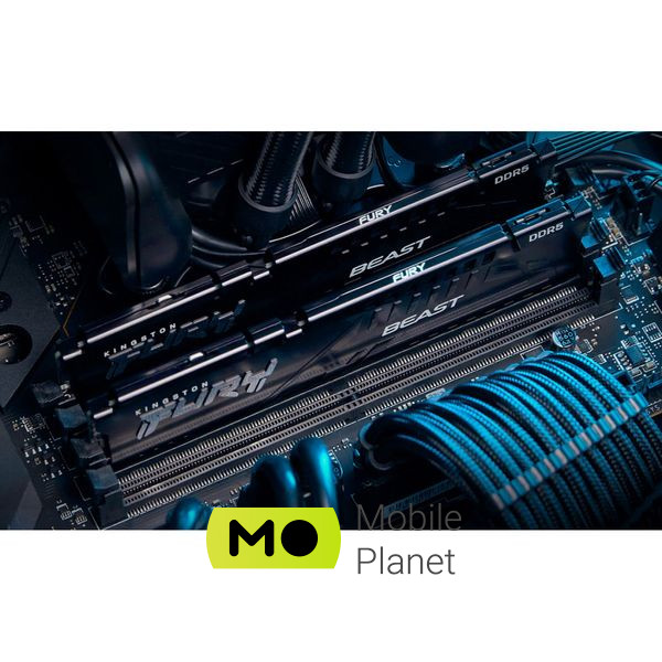 DDR5 16GB 5600 MHz Beast Black Kingston Fury (ex. HyperX) (KF556C40BB-16) (UA) Тип пам'яті: DDR5; Об'єм пам'яті: 16