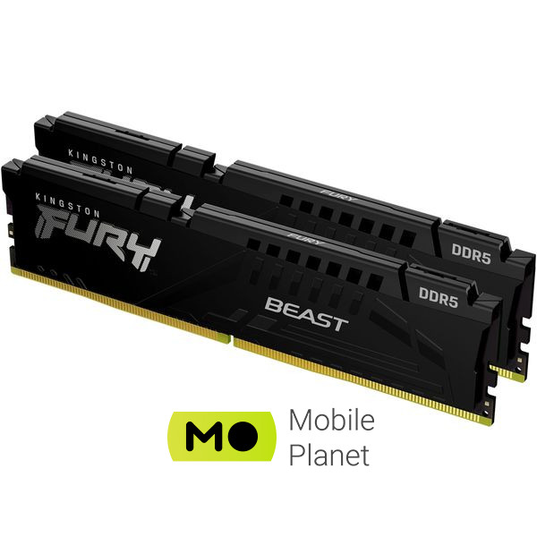 DDR5 64GB (2x32GB) 5600 MHz FURY Beast Black Kingston Fury (ex.HyperX) (KF556C40BBK2-64) (UA) Тип памяти: DDR5; Объем памяти: 64