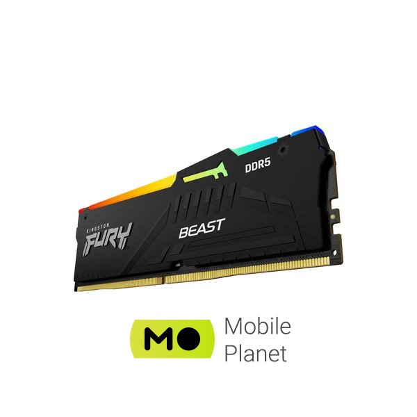 DDR5 64GB (2x32GB) 5600 MHz FURY Beast RGB Kingston Fury (ex. HyperX) (KF556C40BBAK2-64) (UA) Тип пам'яті: DDR5; Об'єм пам'яті: 64