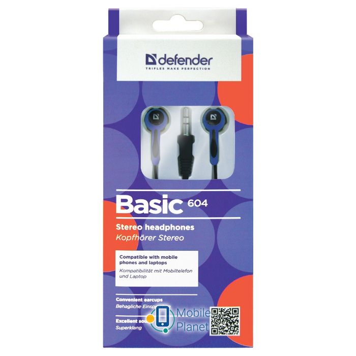 DEFENDER Basic 604 Blue (63608) (UA) Модель: Basic 604; Подключение: