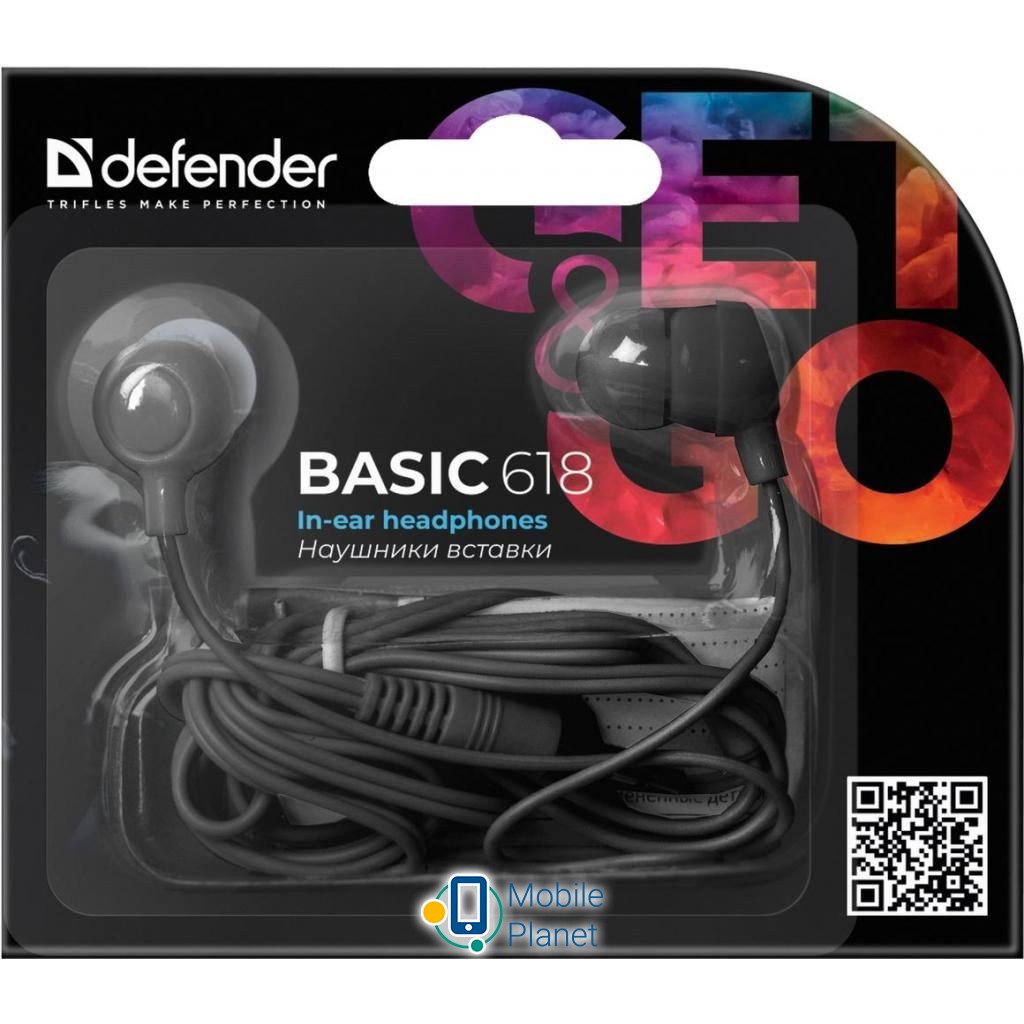 Defender Basic 618 Black (63618) (UA) Тип устройства: наушники; Тип: