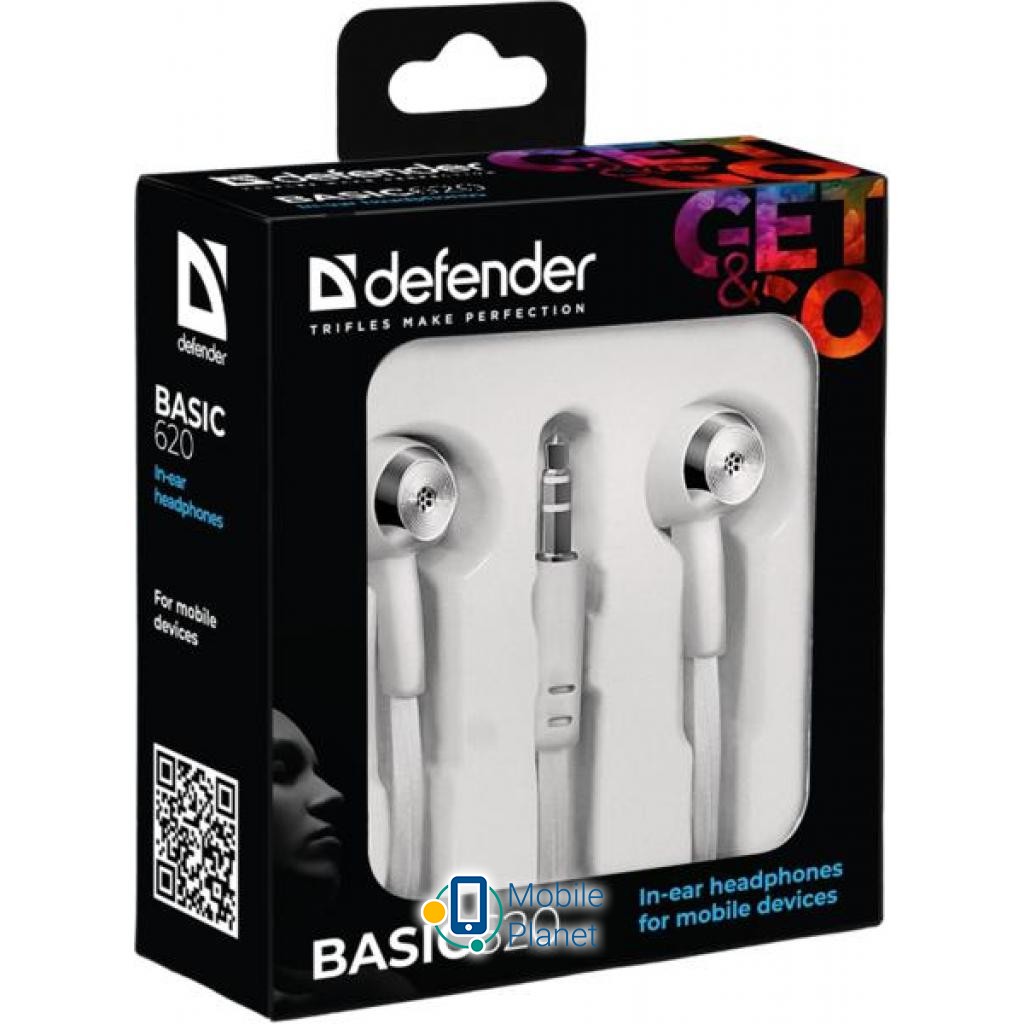Defender Basic-620 White (63625) (UA) Тип пристрою: навушники; Тип: