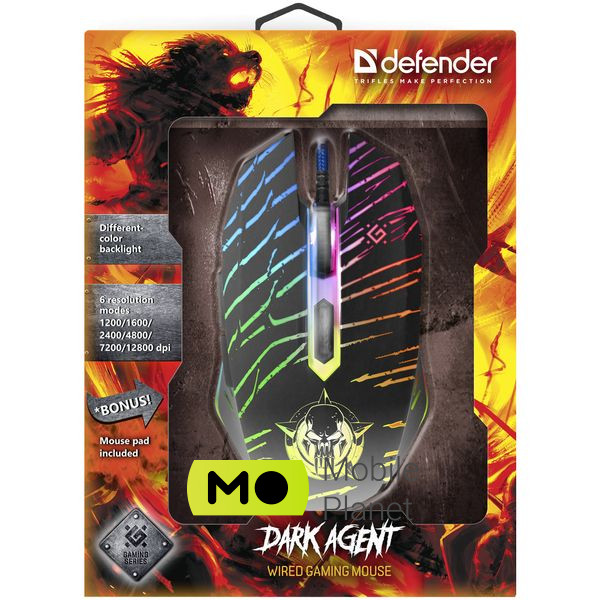 Defender Dark Agent GM-590L USB Black (52590) (UA) Подключение проводное