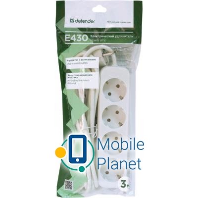 Defender E430 3.0 m 4 троянд white (99226) (UA) Тип: подовжувач; Сумарна