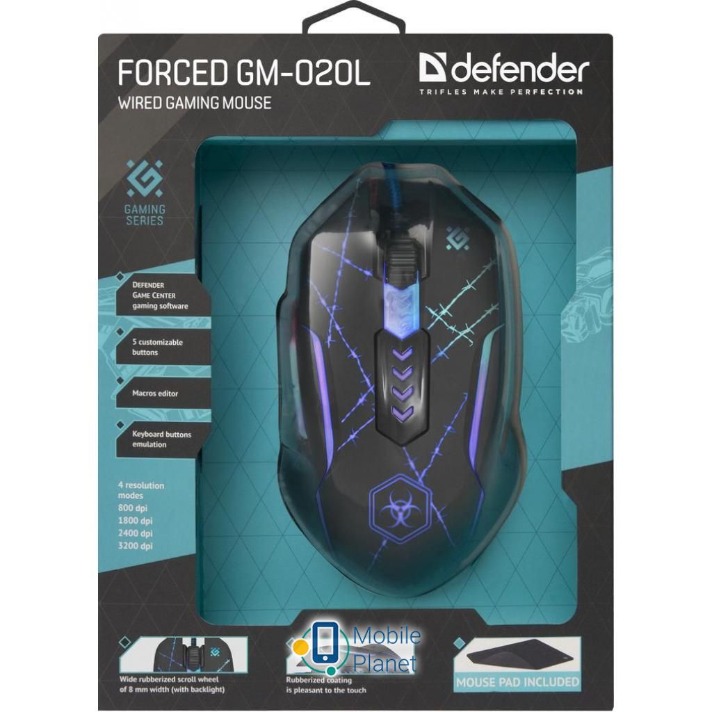 Defender Forced GM-020L Black (52020) (UA) Тип: дротові, Геймерські;