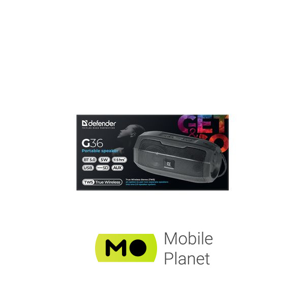 Defender G36 5Вт FM/microSD/USB Black (65036) (UA) Тип: портативные колонки;
