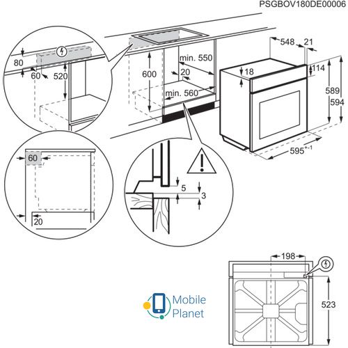 Electrolux KODEH 70 X SteamBake Ручки управления: утапливаемые;