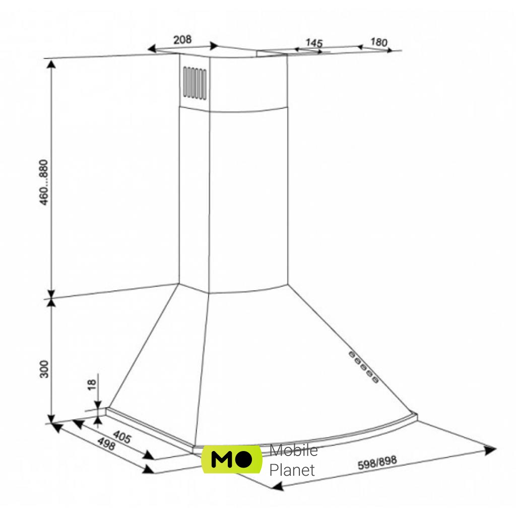 ELEYUS Bora 1200 LED SMD 60 BL (UA) Тип: купольна; Продуктивність: