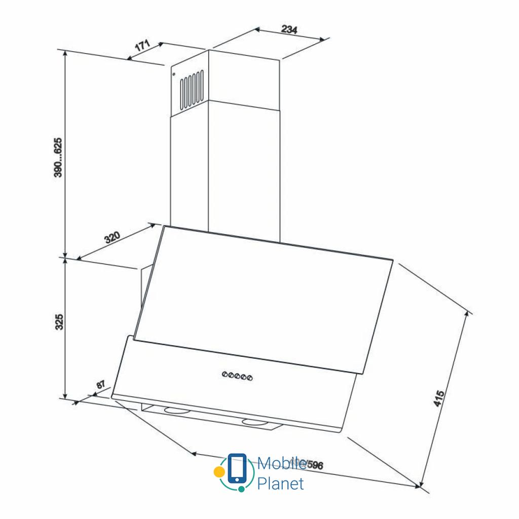 ELEYUS Della 700 60 WH (UA) Фильтры: алюминиевый; Тип: