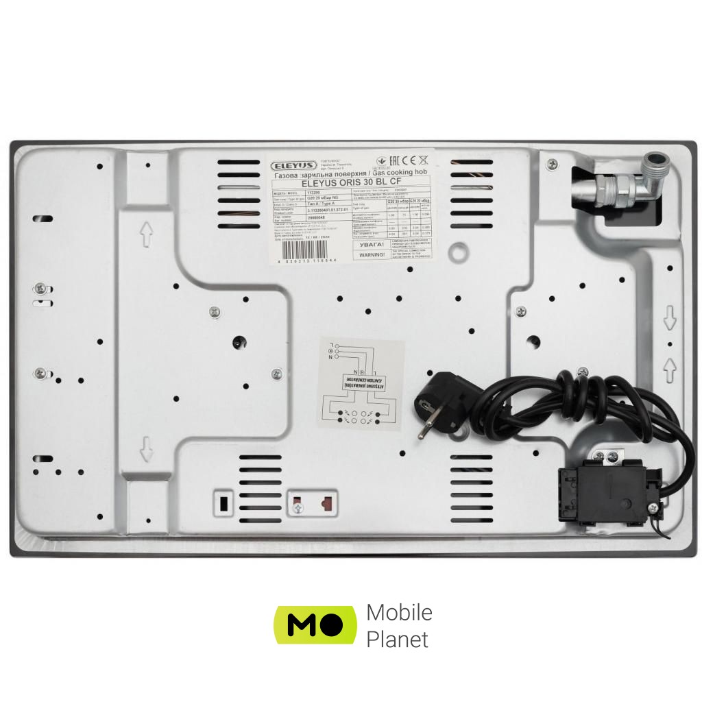 ELEYUS ORIS 30 BL CF (UA) Тип поверхні газова