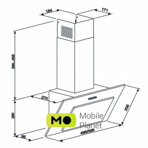 Eleyus VERTICAL 470 50 WH (UA) Тип: похила; Тип монтажу: