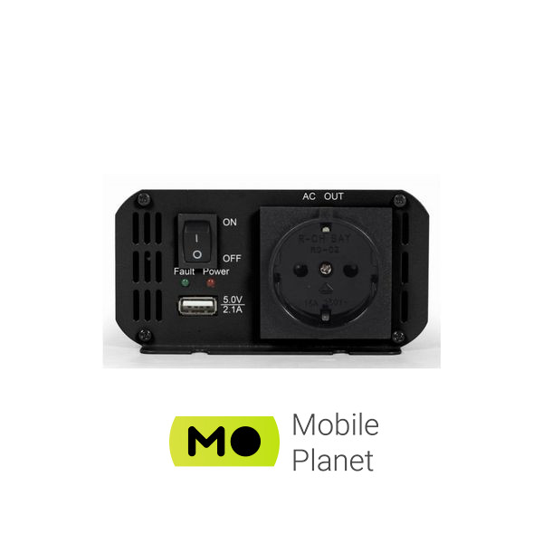 EnerGenie 12V/220V 500 Вт (EG-PWC500-01) (UA) Вихідна напруга 220 В