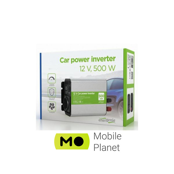 EnerGenie 12V/220V 500 Вт (EG-PWC500-01) (UA) Входное напряжение: 12 В;