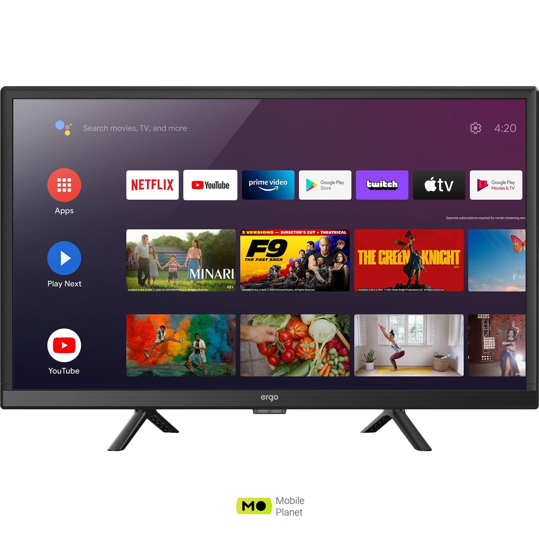 ERGO 24GHS5500 Яскравість, кд/ м2 200