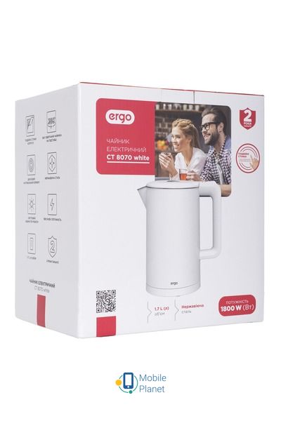 ERGO CT 8070 White (UA) Тип: Обычный; Объем, л: 1,7;