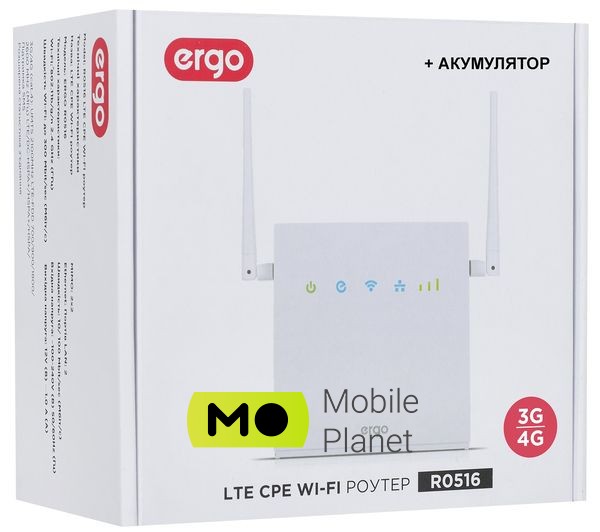 ERGO R0516 з акумулятором (UA) Підтримувані діапазони частот,