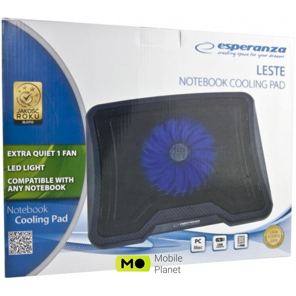Esperanza Leste Notebook Cooling Pad all types (EA143) (UA) Тип Для ноутбуків до 17'