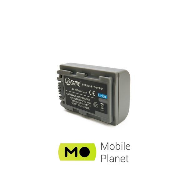 Extradigital Sony NP-FP50 (BDS2667) (UA) Тип акумулятора Li-ion