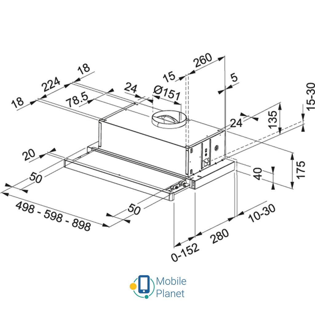 Franke Flexa FTC 532L WH (315.0547.795) (UA) Фільтри: алюмінієвий; Тип