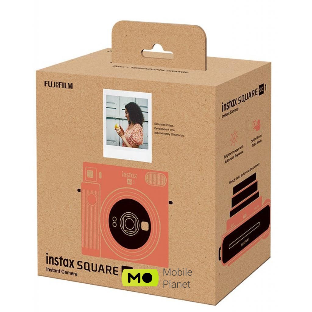 Fujifilm INSTAX SQ1 TERRACOTTA ORANGE (16672130) (UA) Розмір фотоплівки 62 x 62 мм