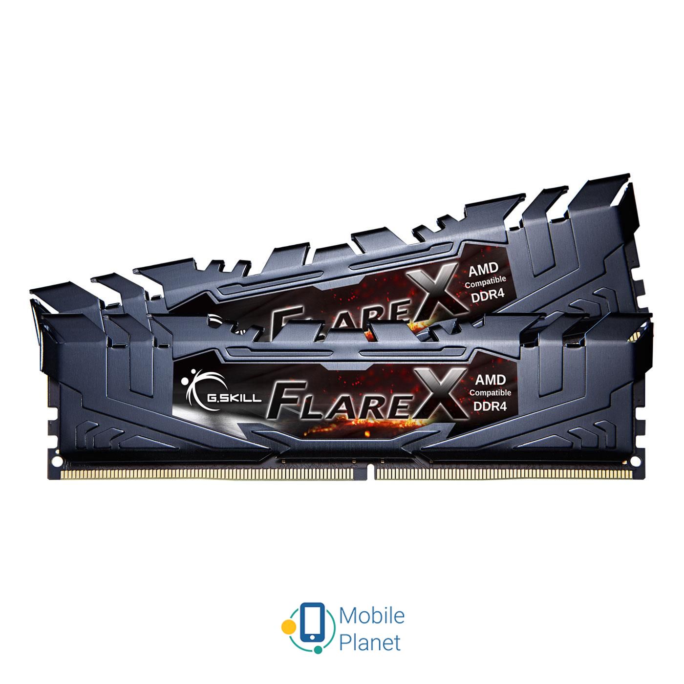 G.SKILL 32GB (2x16GB) 3200MHz CL16 FlareX AMD (F4-3200C16D-32GFX) EU Місткість Загальна  32 Гб (2x16 Гб)