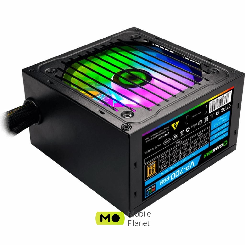 GAMEMAX 700W (VP-700-RGB) (UA) Кількість роз'ємів додаткового живлення для відеок 2