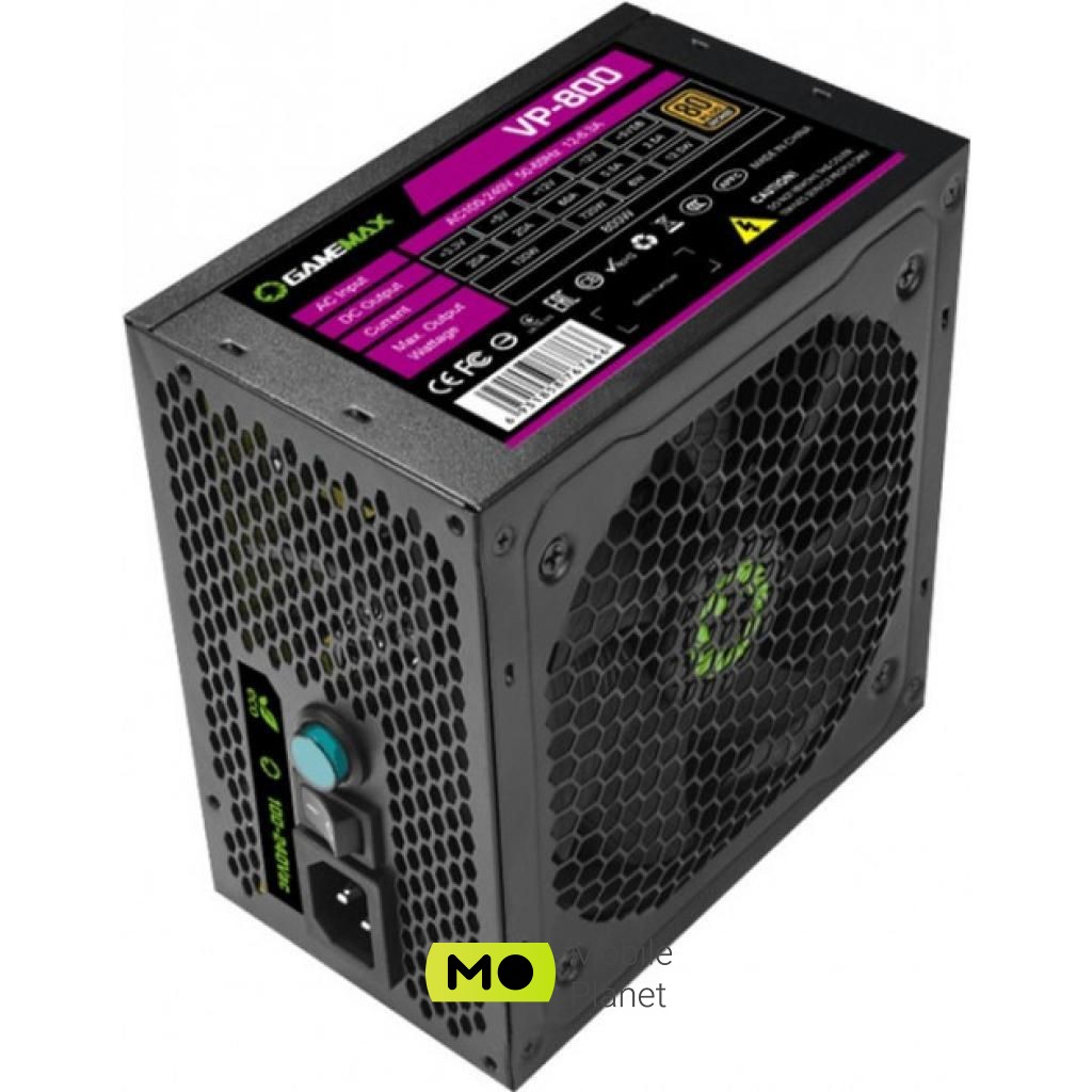 GAMEMAX 800W (VP-800) (UA) Потужність: 800 Вт; Підключення