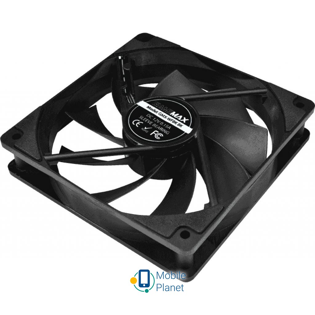 GAMEMAX GMX-WFBK-BK (UA) Максимальная скорость вращения вентиляторов 1200RPM