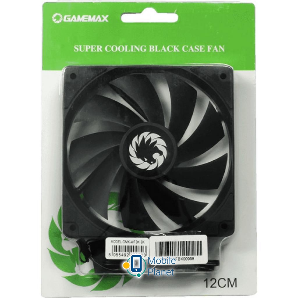 GAMEMAX GMX-WFBK-BK (UA) Кількість вентиляторів: 1;
