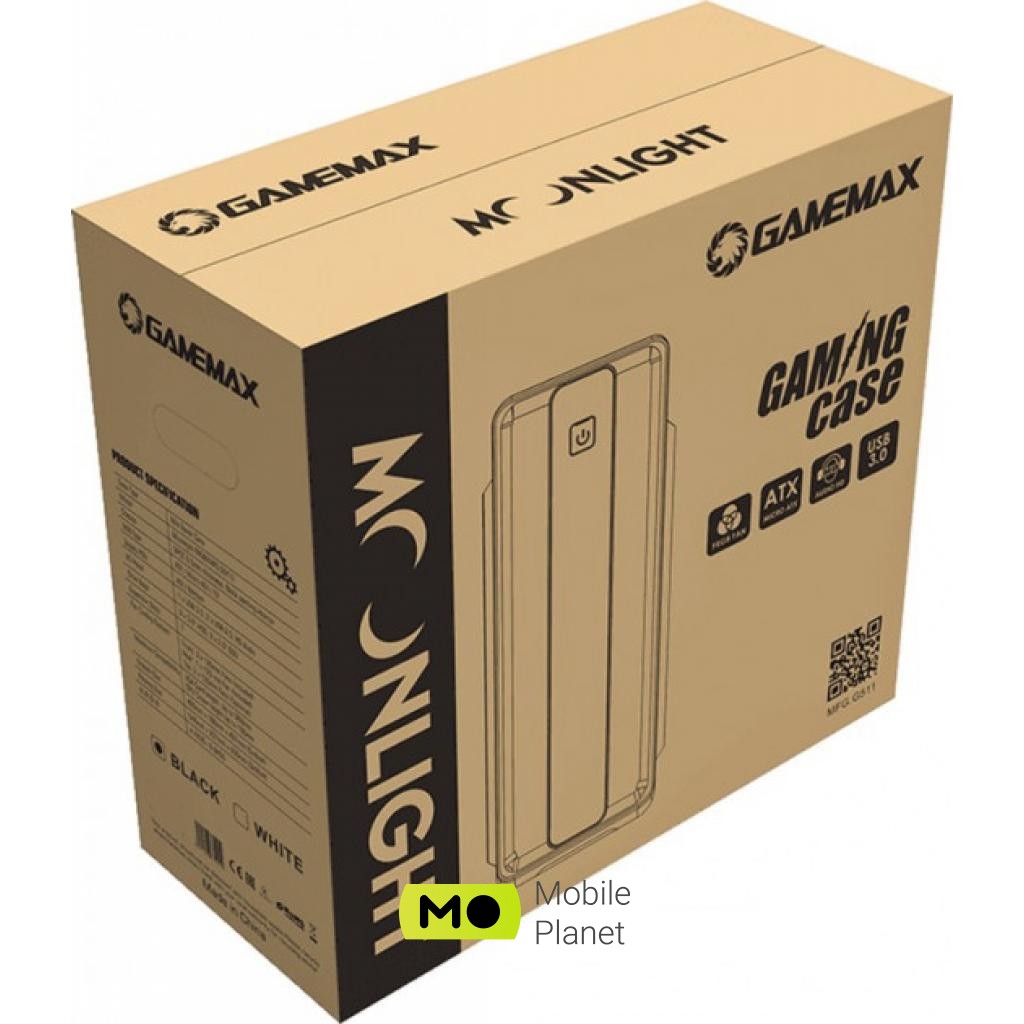GAMEMAX Moonlight FRGB-Black (UA) Клас корпусу Геймерські