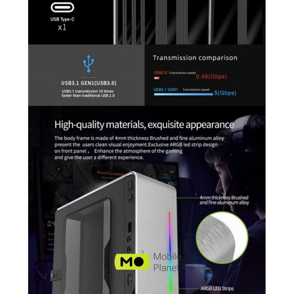 GAMEMAX Violin Silver (UA) Типорозмір Slim