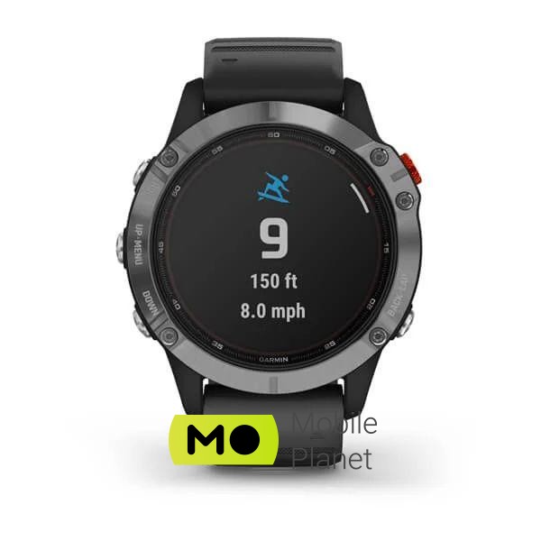 Garmin Fenix ​​6 Solar Silver with black band (010-02410-00) Пульсометр: + (оптичний);