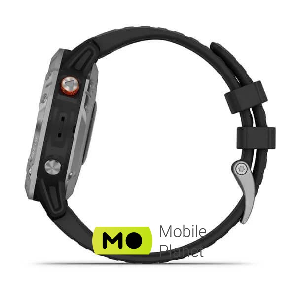 Garmin Fenix 6 Solar Silver with black band (010-02410-00) Пульсометр: + (оптический);