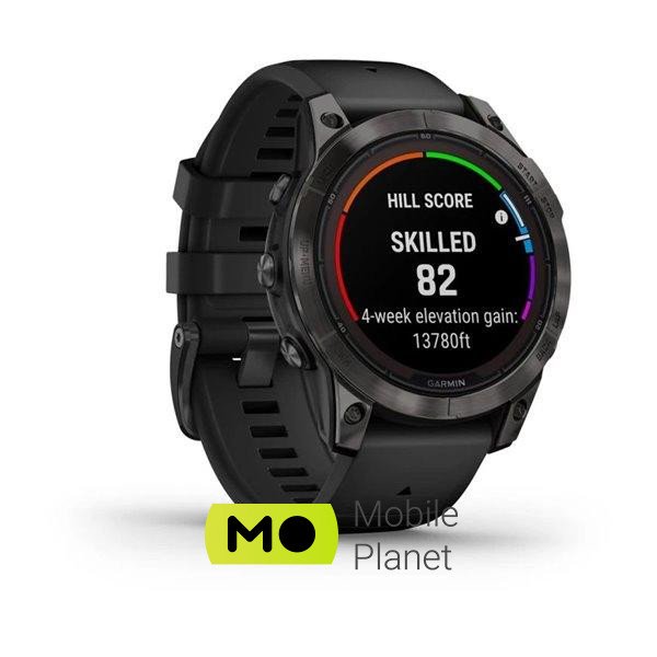 Garmin Fenix ​​7 Pro Sapphire Solar Carbon G. DLC Tit. with Black Band (010-02777-10/11) Бренд: Garmin; Лінійка: Fenix ​​7 Pro; iOS: