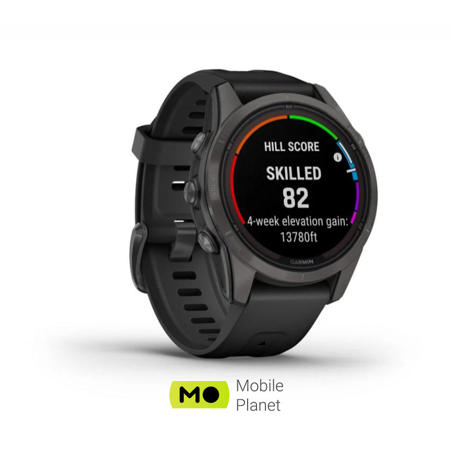 Garmin Fenix 7S Pro Sapphire Solar Carbon G. DLC Tit. with Black Band (010-02776-10/11) iOS есть