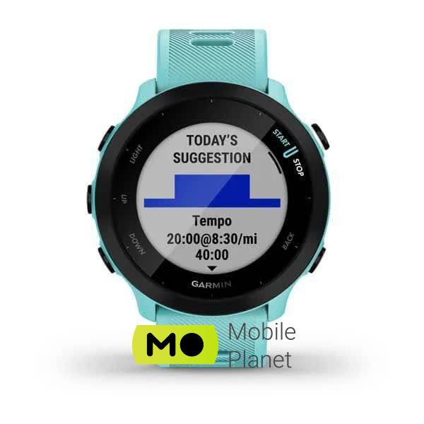 Garmin Forerunner 55 Aqua (010-02562-12/02) Лінійка: Forerunner 55; iOS: є; Android: є;
