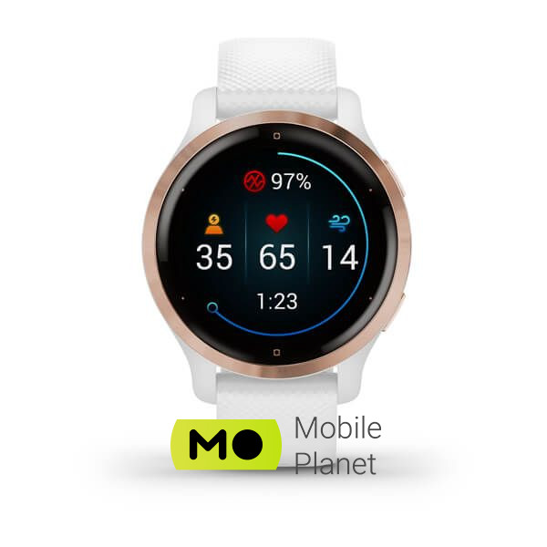 Garmin Venu 2S Rose Gold Bezel with White Case and Silicone Band (010-02429-13) Тип: Смарт-годинник; Діагональ