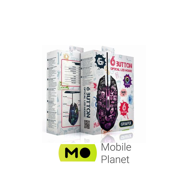 Gembird MUS-6B-GRAFIX-01 USB Black (MUS-6B-GRAFIX-01) (UA) Тип: Классические; Подключение: