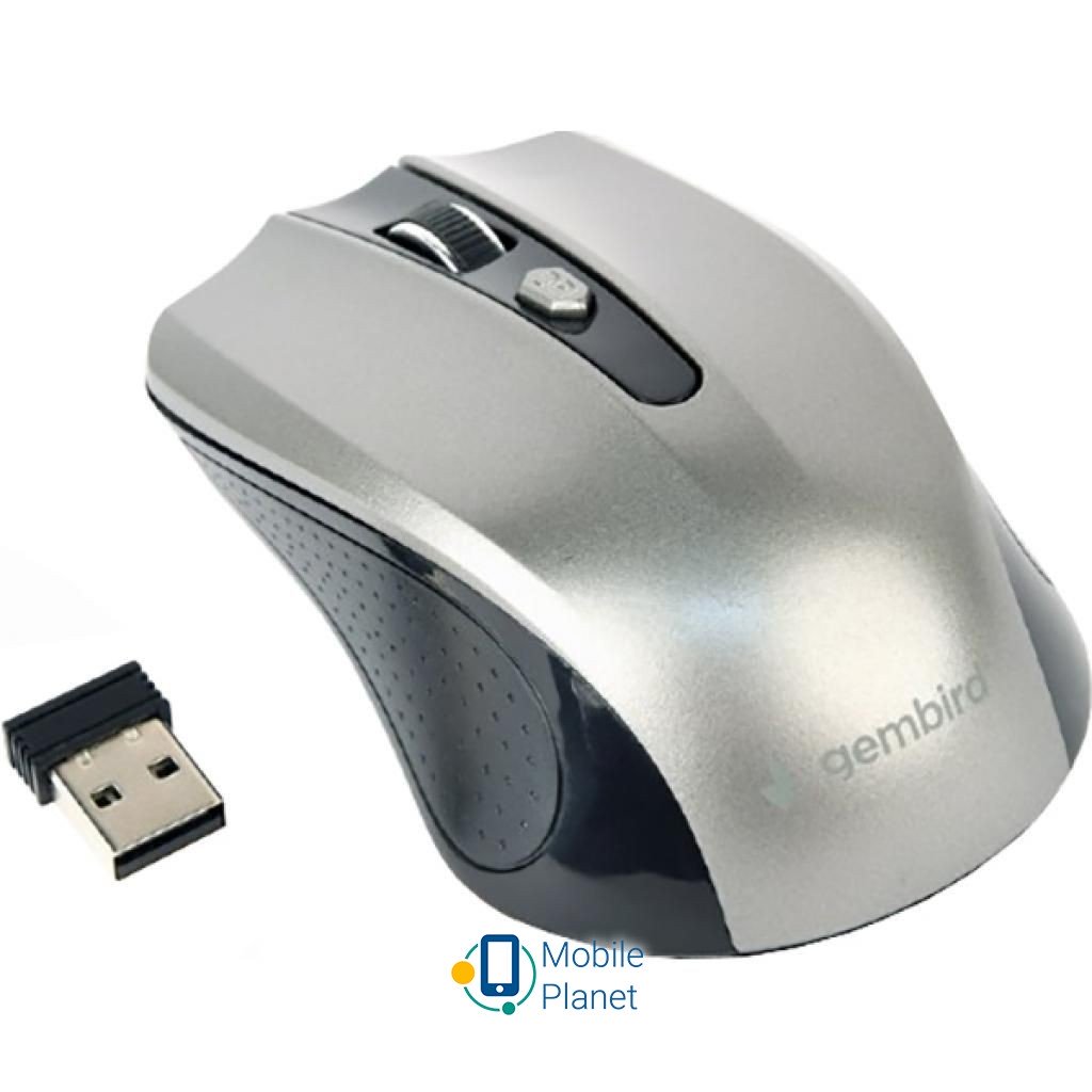 GEMBIRD MUSW-4B-04-BG Grey+Black (MUSW-4B-04-BG) Тип: Бездротові; Призначення:
