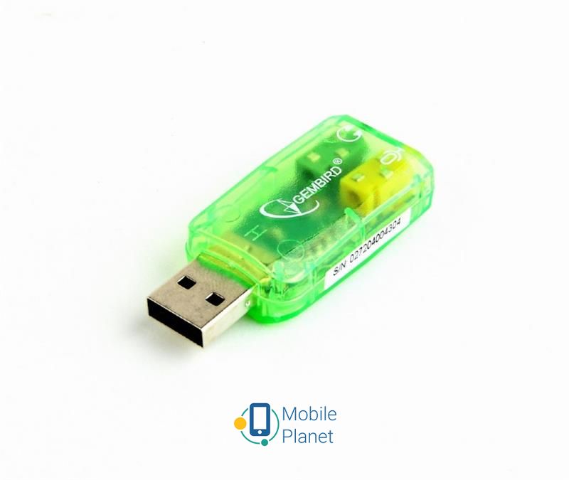 Gembird SC-USB-01 green USB2.0-Audio Зовнішня звукова карта з