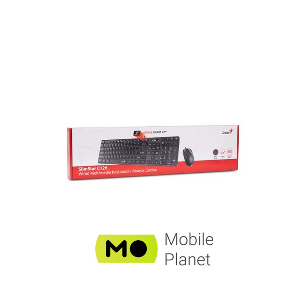 Genius C-126 SlimStar USB Black Ukr (31330007407) (UA) Формат клавиатуры полноразмерная